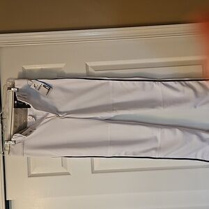 Men's Champpro baseball pants white with blue piping size adult small